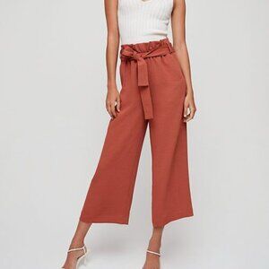 Aritzia Wilfred Gelas Pant Cropped Wide Leg Trouser Size 8 EUC